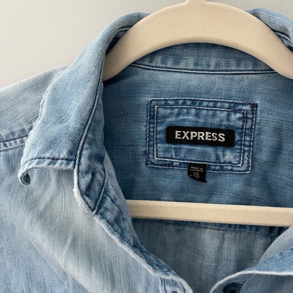 Express denim button-down top - Picture 2 of 3